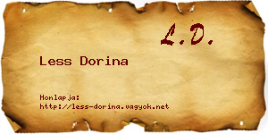 Less Dorina névjegykártya