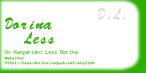 dorina less business card